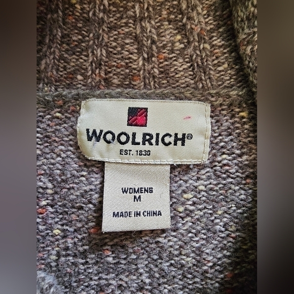 WOOLRICH women's medium sweatshirt cowl neck sweater wool blend - Picture 2 of 5